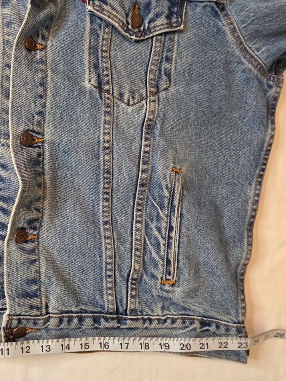 Levi's Vintage 90's Flawless, Light Wash Trucker Jean Jacket 70507-0389, Size XL - Picture 14 of 16
